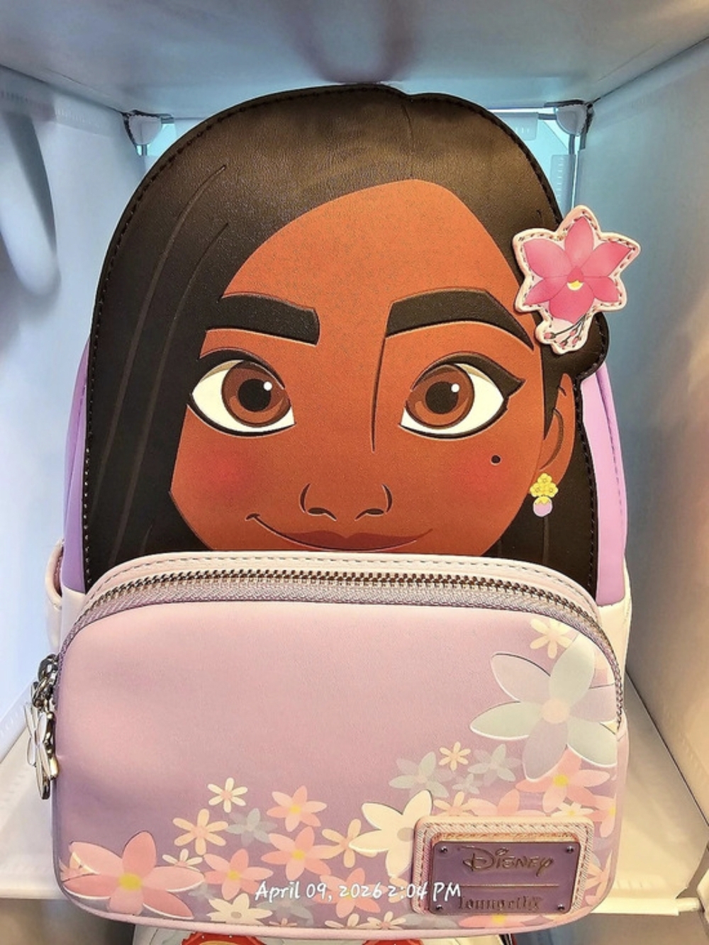 Disney Kids Floral Character Backpack in Pink & Purple NWT